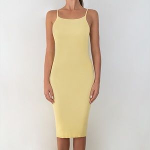 Stretch cotton midi dress
